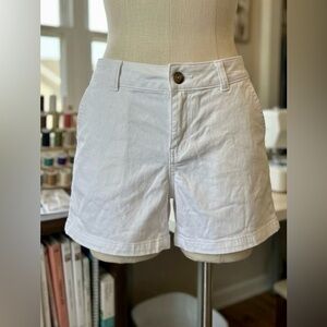 a.n.a White High-Rise Cotton Jean Shorts